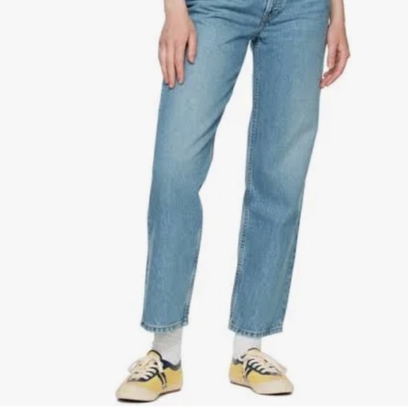 NEW in Box RE/DONE 90s Low Top Sneakers Yellow Canvas/Navy Leather Trim Size 38 - Picture 4 of 10